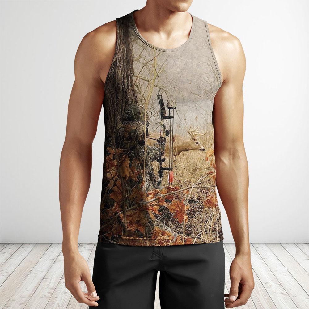3D All Over Print Bowhunting Hoodie and Shirts-Apparel-NTT-Tank Top-S-Vibe Cosy™