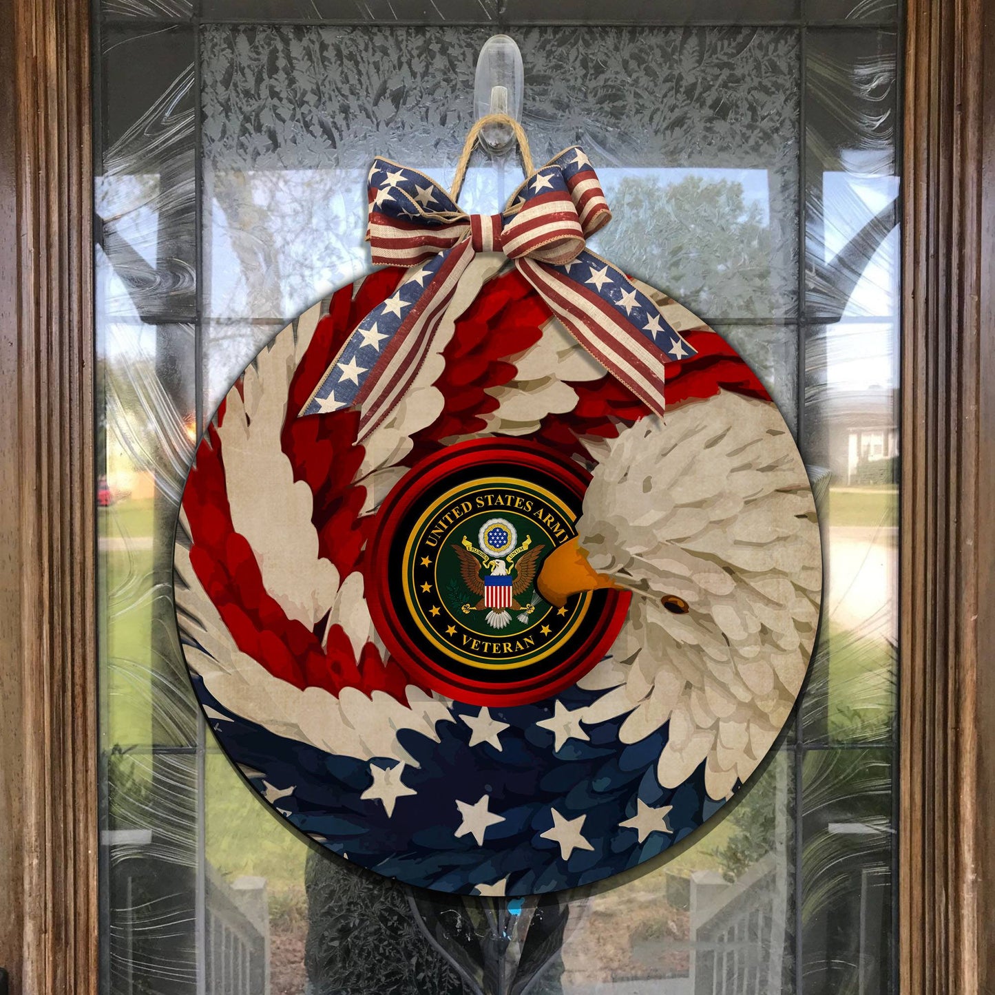 US Army Veteran Wood Sign Proud Military