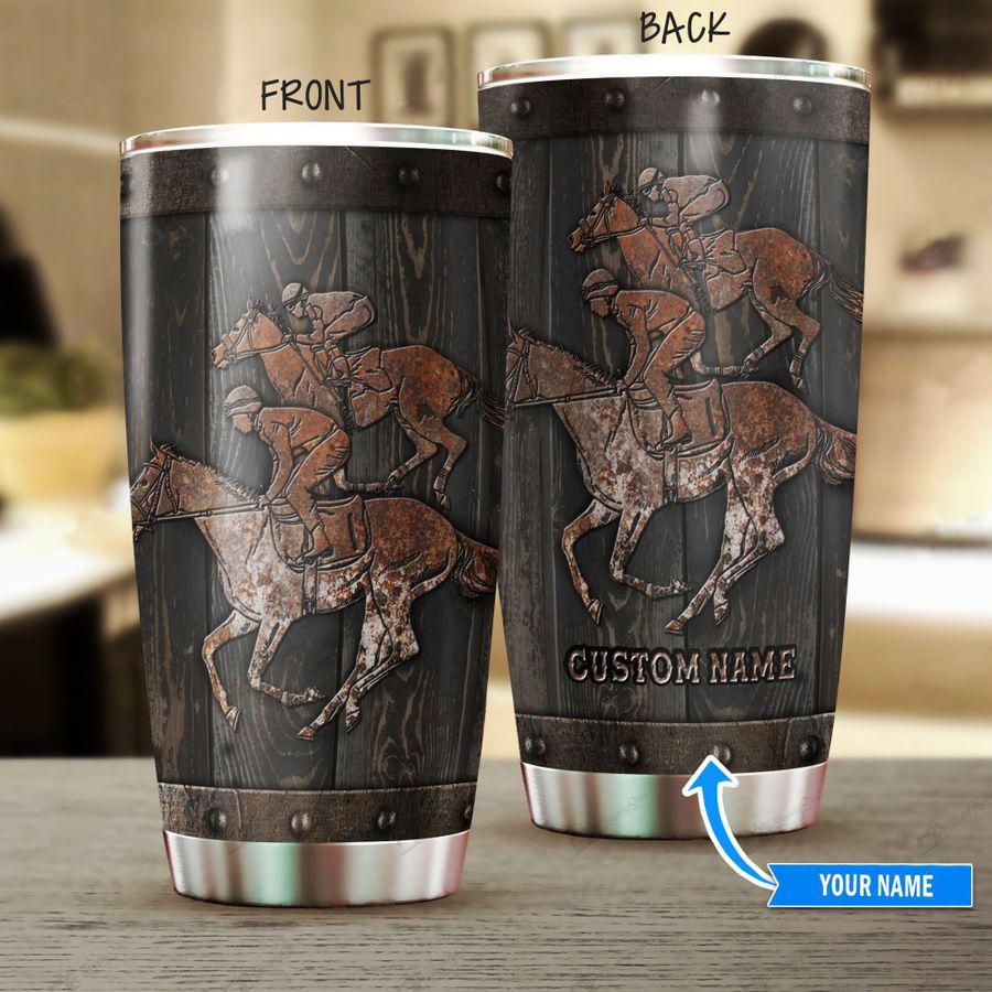 Personalized Horse Racing Stainless Steel Tumbler 20Oz
