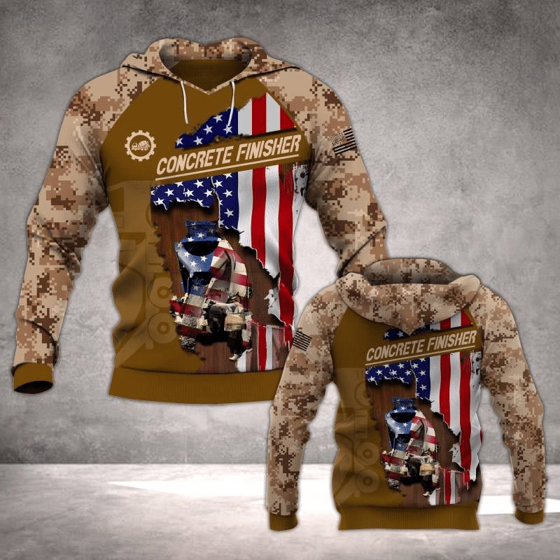 Concrete Finisher Old Camo 3D printed shirts