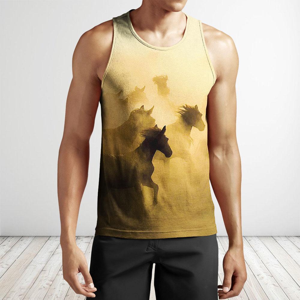 3D All Over Print Wild Horses-Apparel-NTT-Tank Top-S-Vibe Cosy™