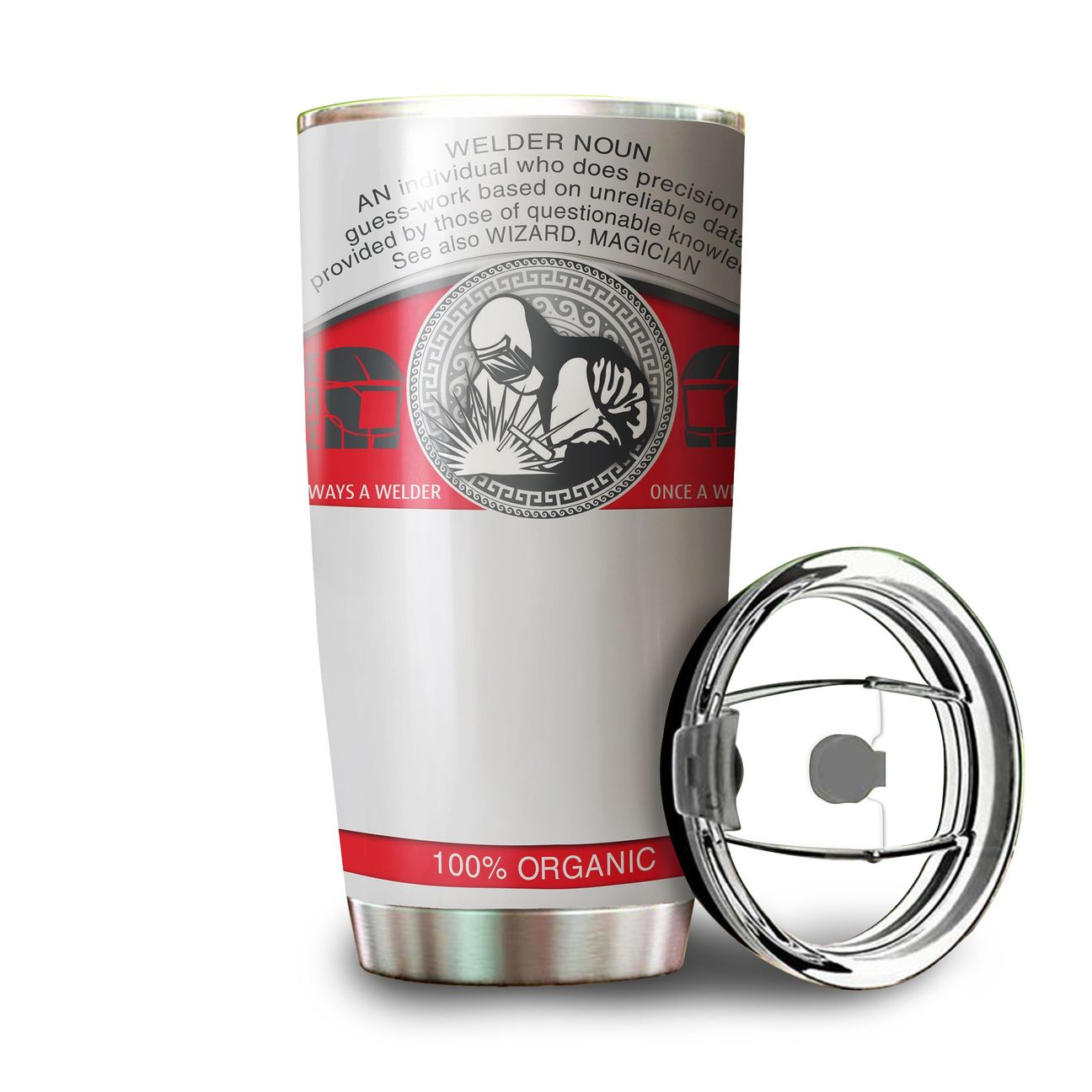 Premium Personalized 3D Printed Welder Stainless Tumbler MEI