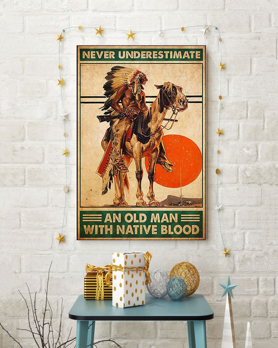 Native American 3D All Over Printed Canvas Poster