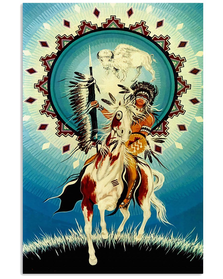 Native American 3D All Over Printed Canvas Poster