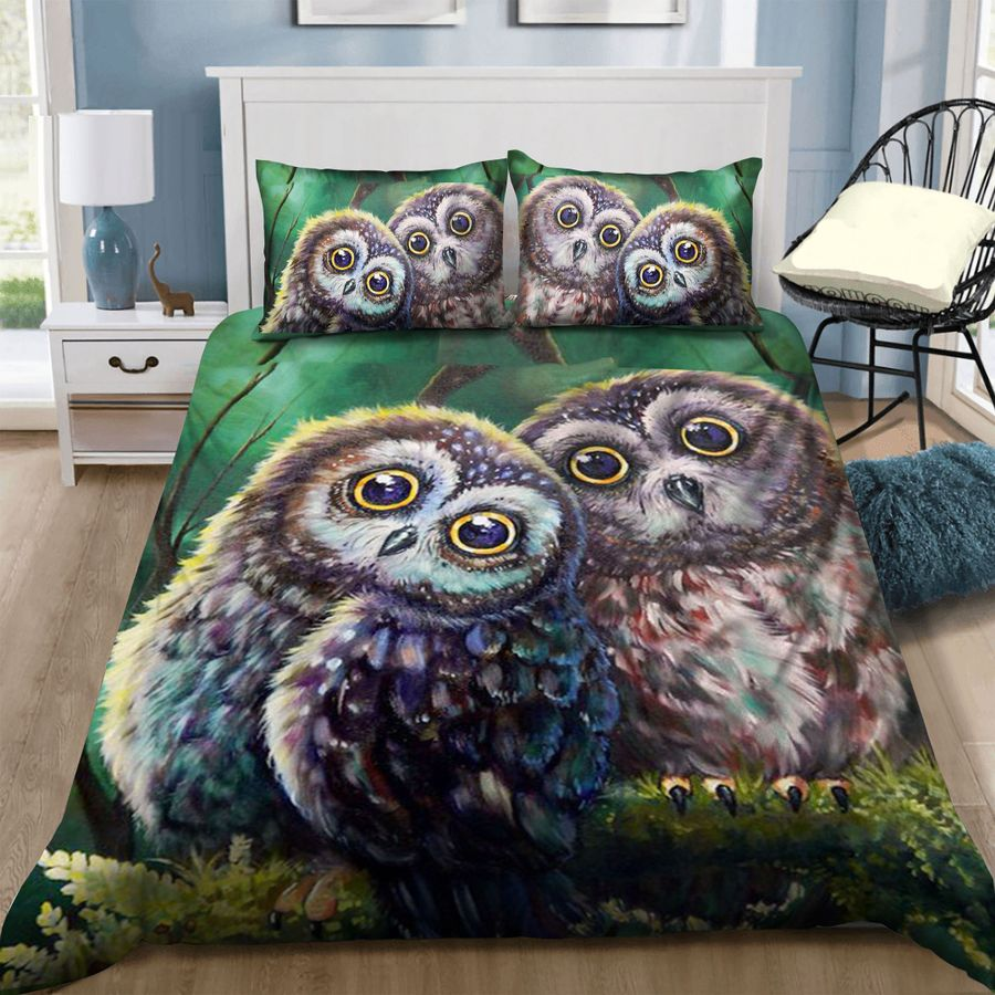 Owl Love For Night Dream Bedding Set SU270601-Quilt-SUN-King-Vibe Cosyβ’