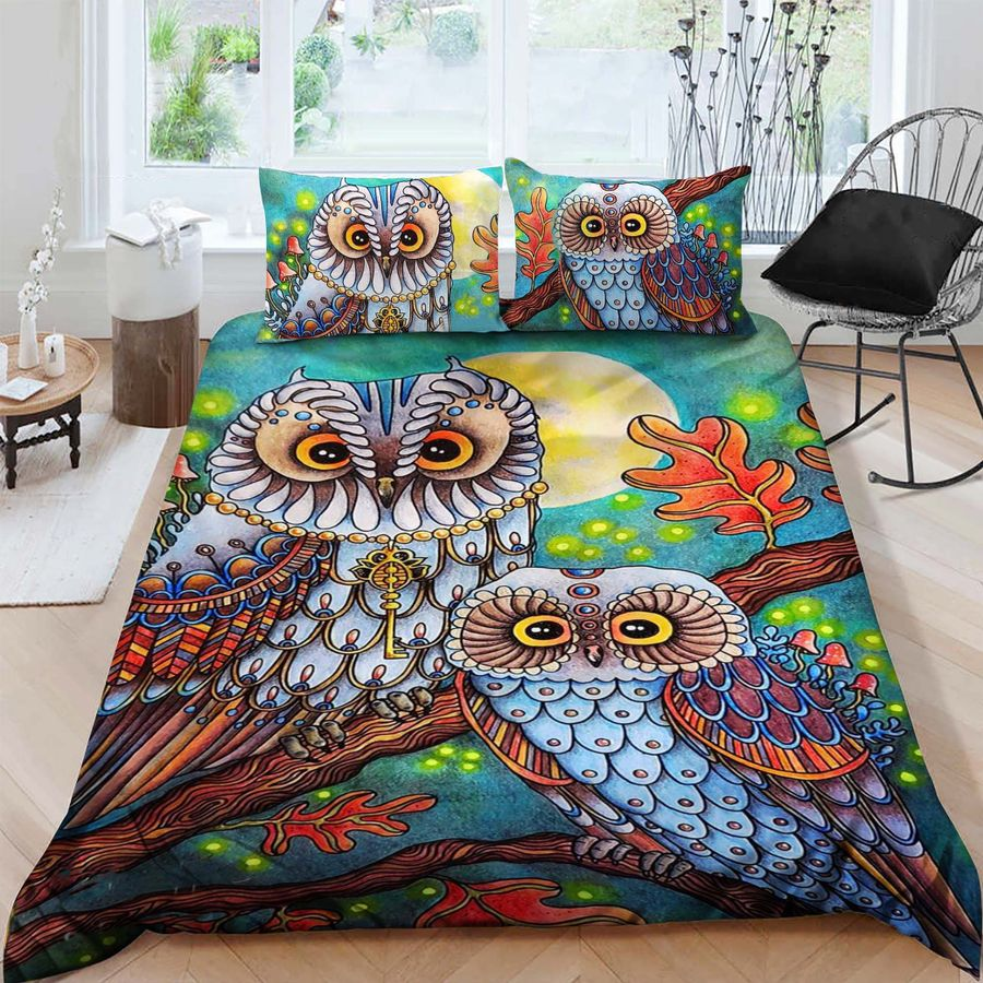 Owl Love For Night Dream Bedding Set SU270602-Quilt-SUN-King-Vibe Cosyβ’