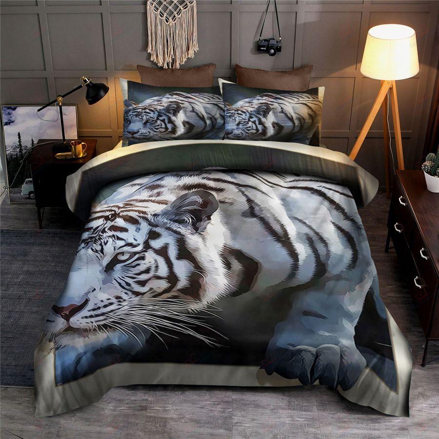 White Tiger Power Bedding Set SU200601-Quilt-SUN-King-Vibe Cosyβ’