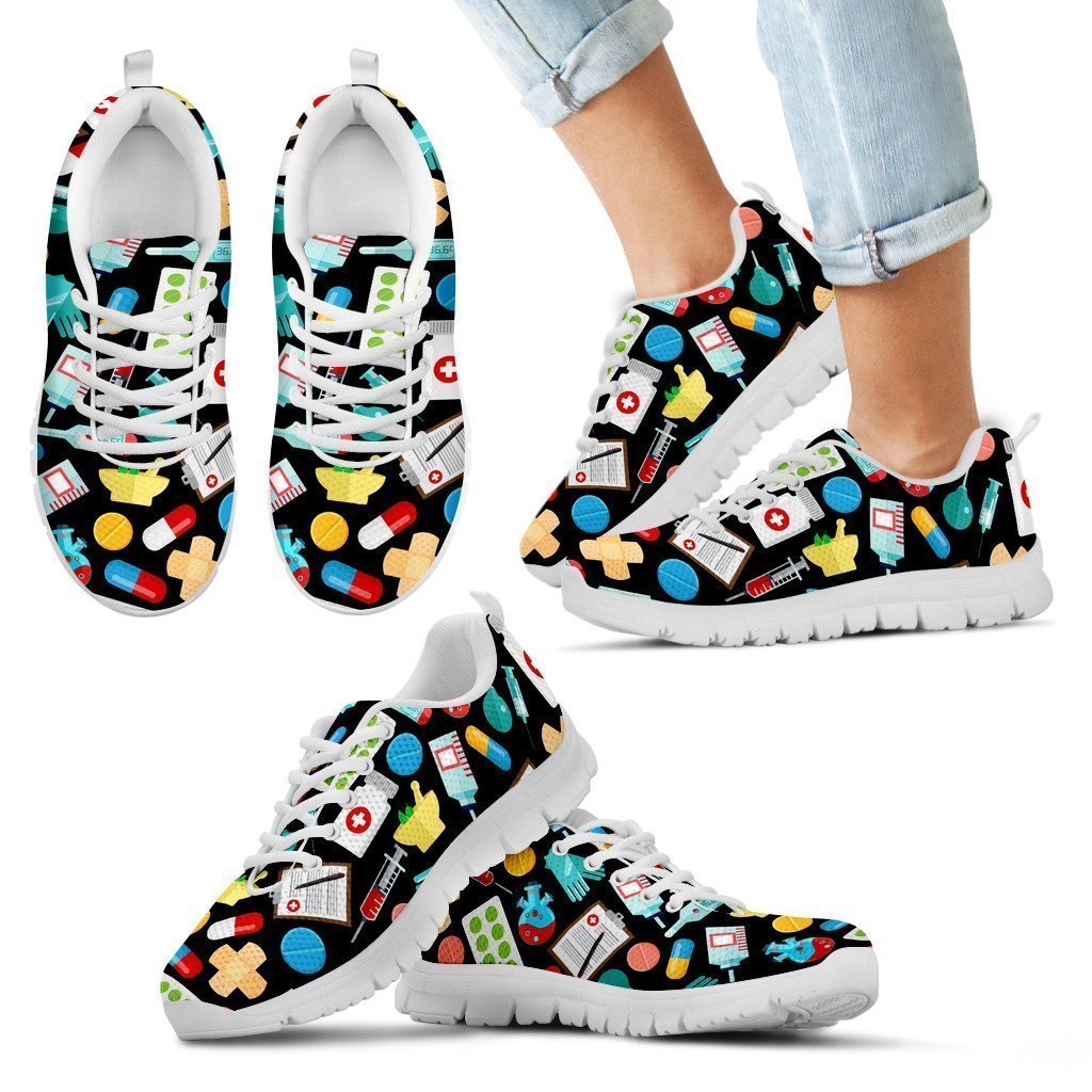 Pharmacy Technician Kid's Sneakers (White)-6teenth World™-Kid's Sneakers-11 CHILD (EU28)-Vibe Cosy™