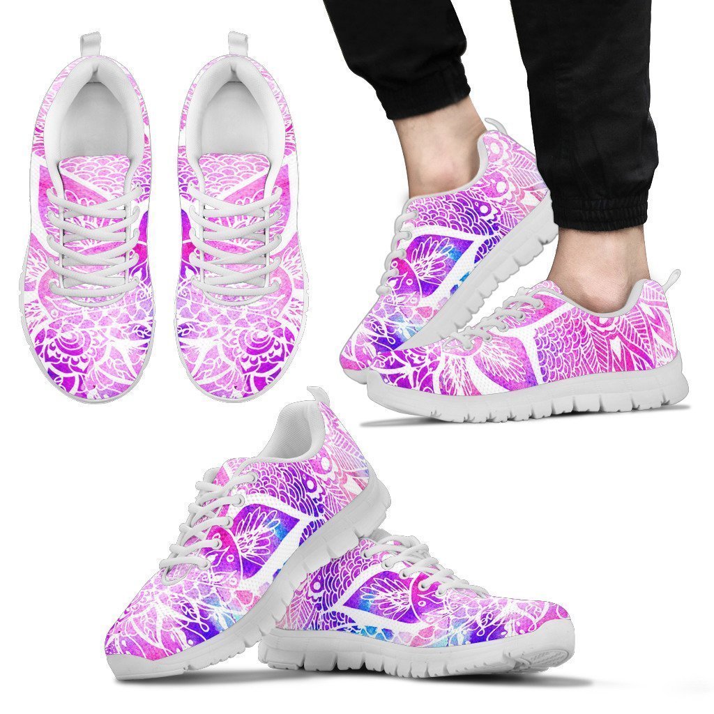 Pink Mandala Sneaker Shoes-Ocean Gadget-Men's Sneakers - White - Pink Mandala Sneaker Shoes-US5 (EU38)-Vibe Cosy™