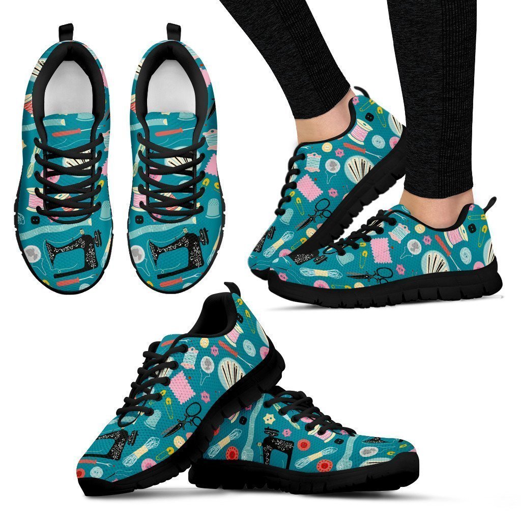 Sewing Women's Sneakers-6teenth Worldβ’-Women's Sneakers-US5 (EU35)-Vibe Cosyβ’