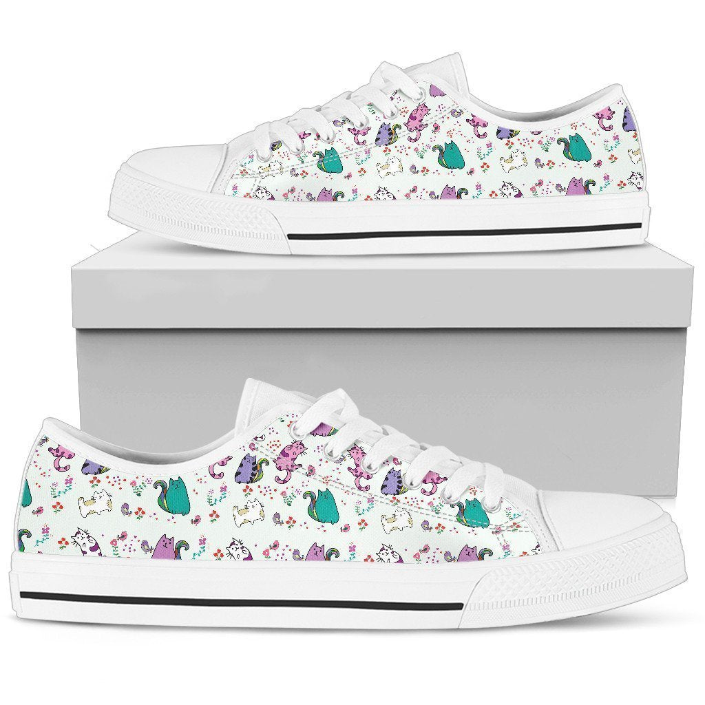 White Cat Women's Low Top Shoe-6teenth World™-Women's Low Top Shoe-US5.5 (EU36)-Vibe Cosy™