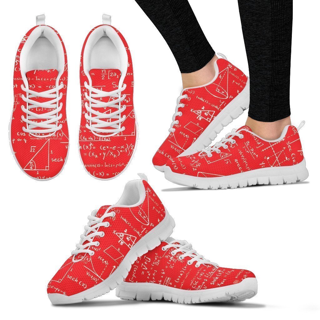 Math Red Women`s Sneakers-6teenth World™-Women's Sneakers-US5 (EU35)-Vibe Cosy™