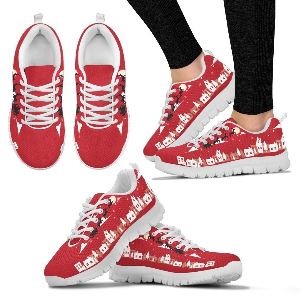 Santa in the City - White-6teenth Worldβ’-Women's Sneakers-US5 (EU35)-Vibe Cosyβ’