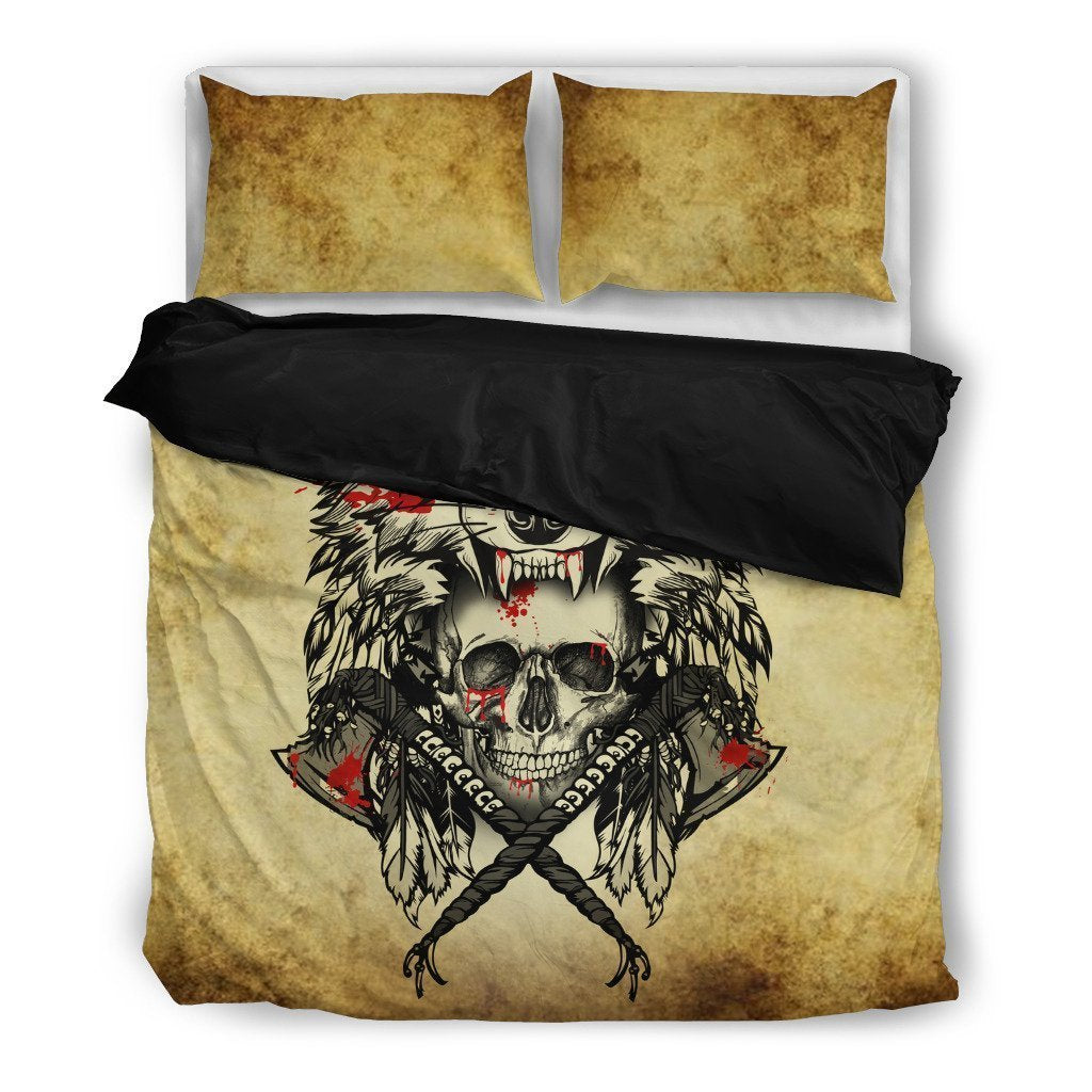 Wolf and Skull.-6teenth World™-Bedding Set-Twin-Vibe Cosy™