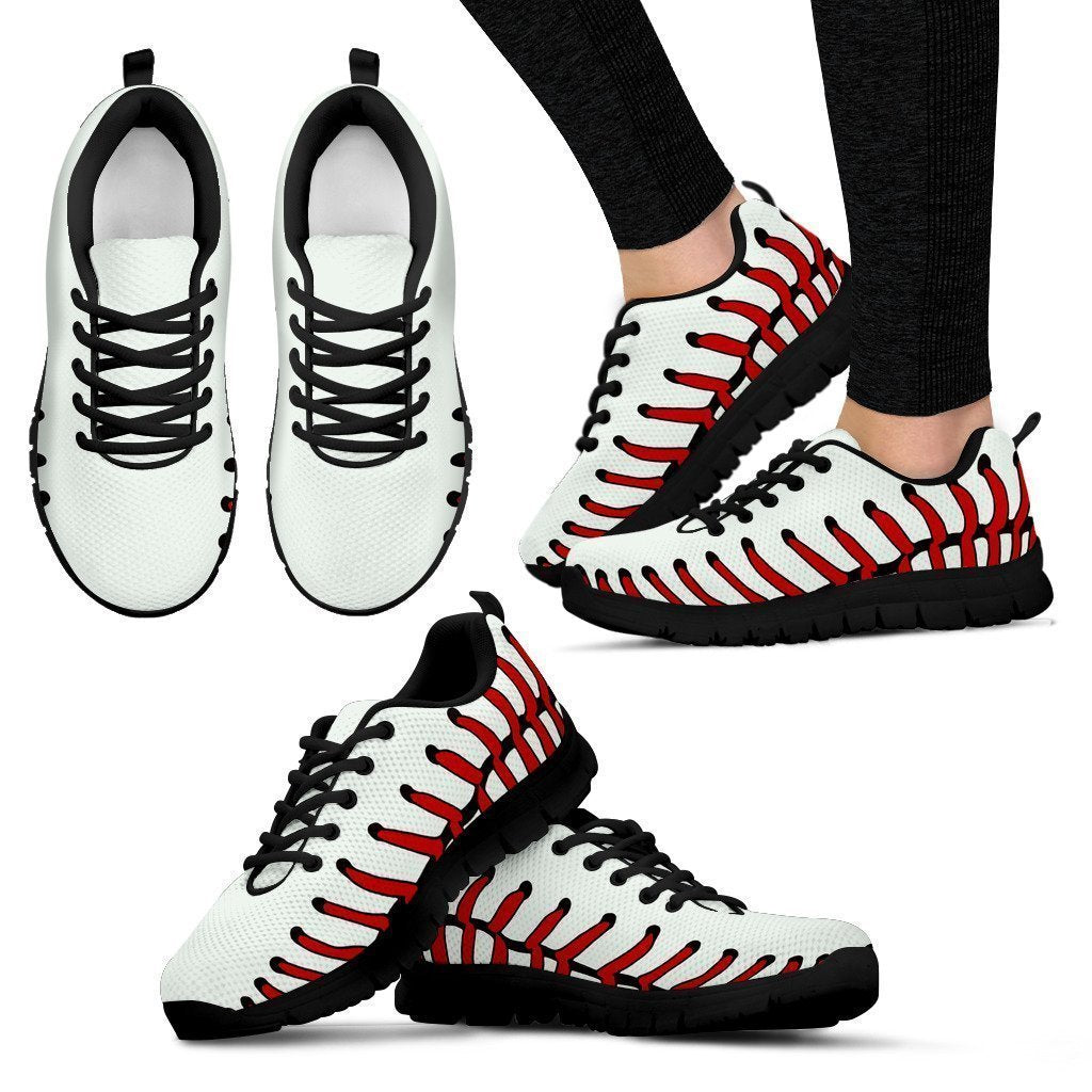 Baseball Women's Sneakers (Black)-6teenth World™-Women's Sneakers-US5 (EU35)-Vibe Cosy™