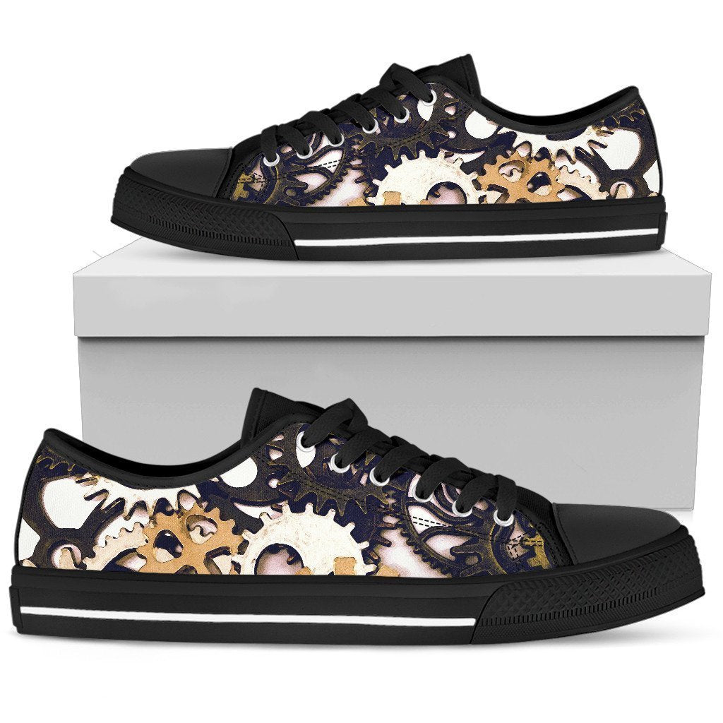 Women's Low Tops Gears (Black Sole)-6teenth World™-Women's Low Top Shoe-US5.5 (EU36)-Vibe Cosy™