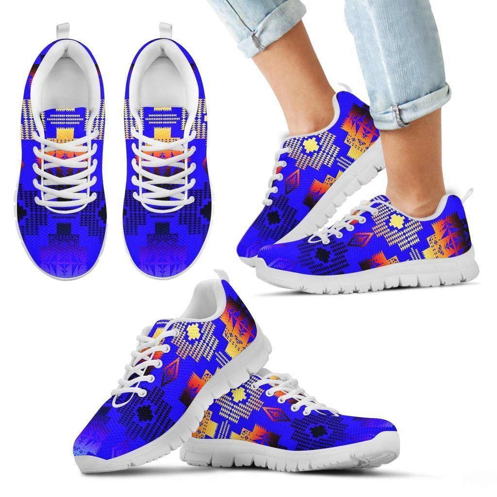 Seven Tribes Horizon Blue Sopo Kid's Sneakers White Sole-6teenth Worldβ’-Kid's Sneakers-11 CHILD (EU28)-Vibe Cosyβ’