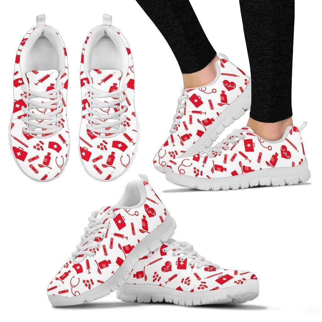 NURSE PATTERN Women's Sneakers-6teenth World™-Women's Sneakers-US5 (EU35)-Vibe Cosy™