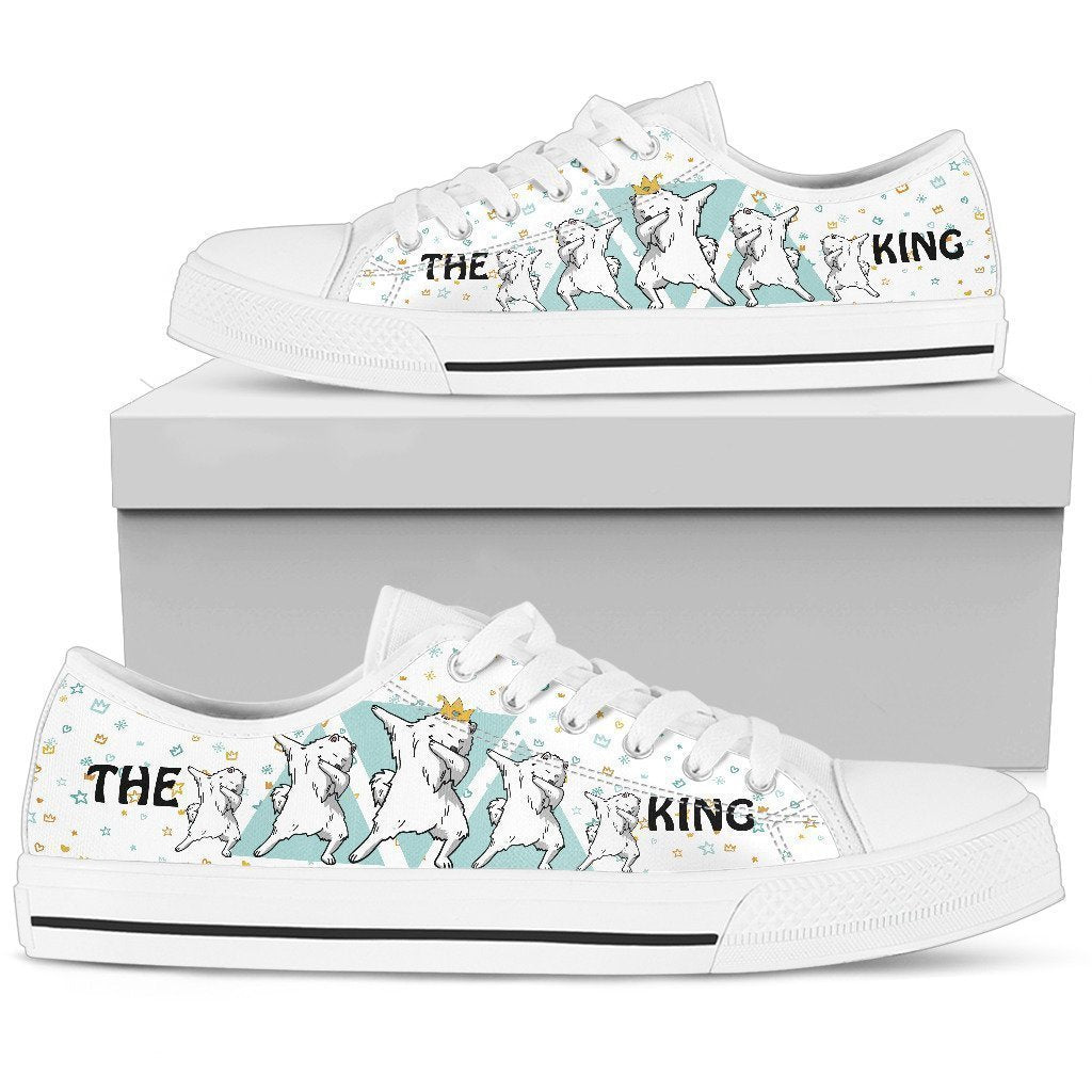 Samoyed Women's Low Top Shoe-6teenth Worldβ’-Women's Low Top Shoe-US5.5 (EU36)-Vibe Cosyβ’