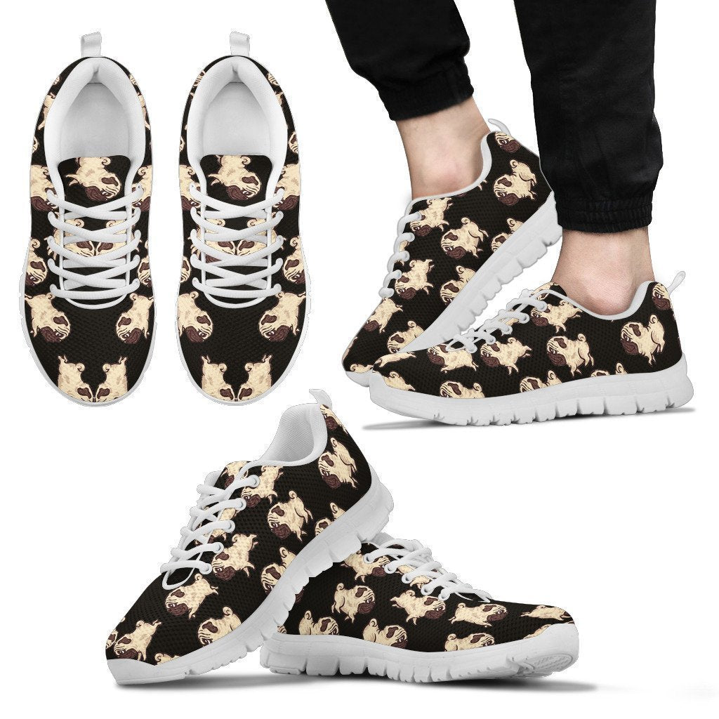 Pug Lover men's Sneakers-6teenth Worldβ’-Men's Sneakers-US5 (EU38)-Vibe Cosyβ’