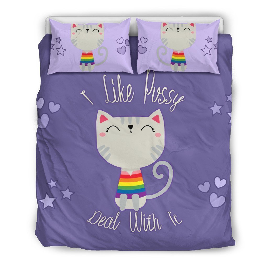 I Like Pussy Deal With It Bedding Set-6teenth World™-Bedding Set-US Twin-Vibe Cosy™