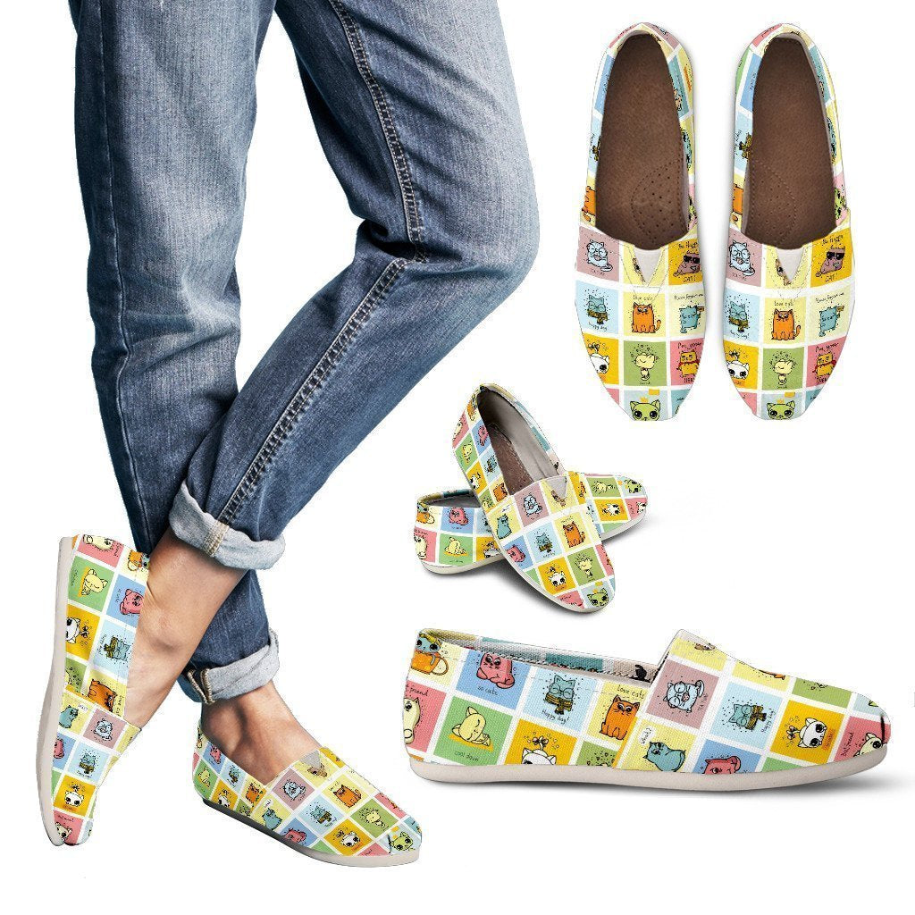 Cute Cat Women's Casual Shoes-6teenth World™-Women's Casual Shoes-US6 (EU36)-Vibe Cosy™