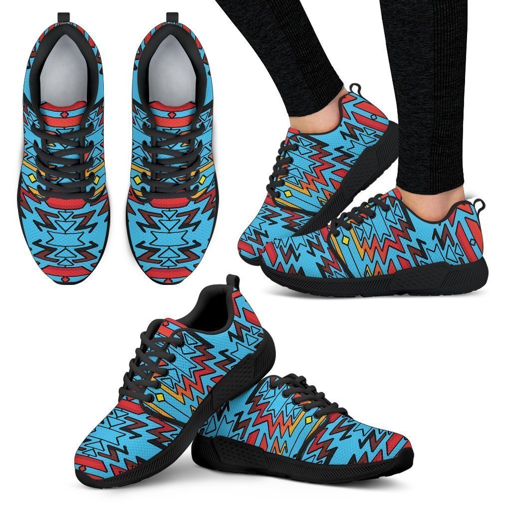 Turquoise Fire and Turquoises Sopo Women's Athletic Sneakers-6teenth World™-Women's Athletic Sneakers-US5 (EU35)-Vibe Cosy™