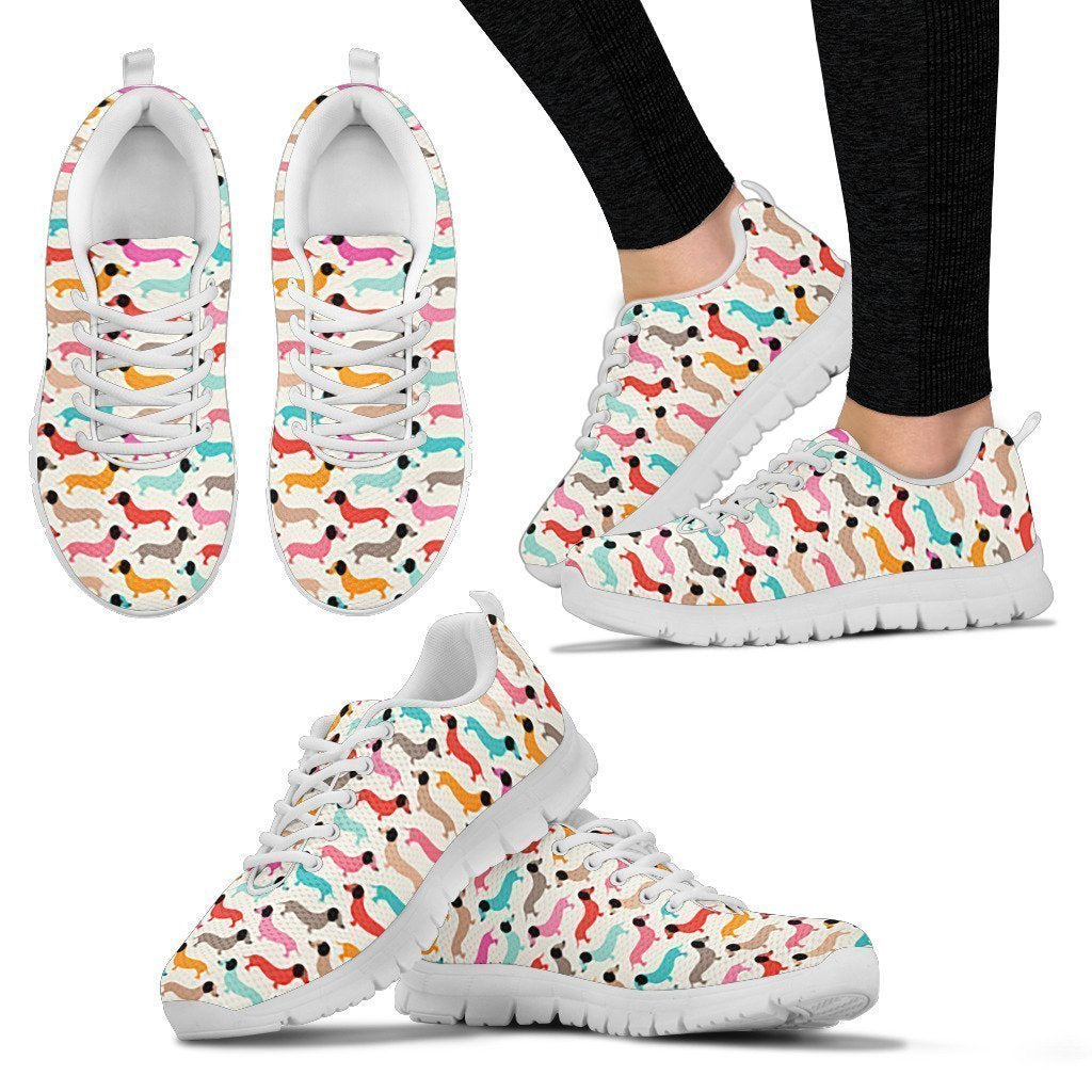Dachshund Lover Women's Sneakers-6teenth World™-Women's Sneakers-US5 (EU35)-Vibe Cosy™