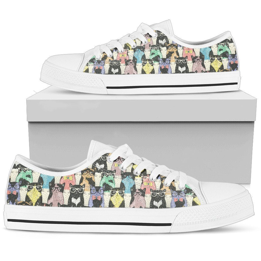 Cat Women's Low Top Shoe-6teenth World™-Women's Low Top Shoe-US5.5 (EU36)-Vibe Cosy™