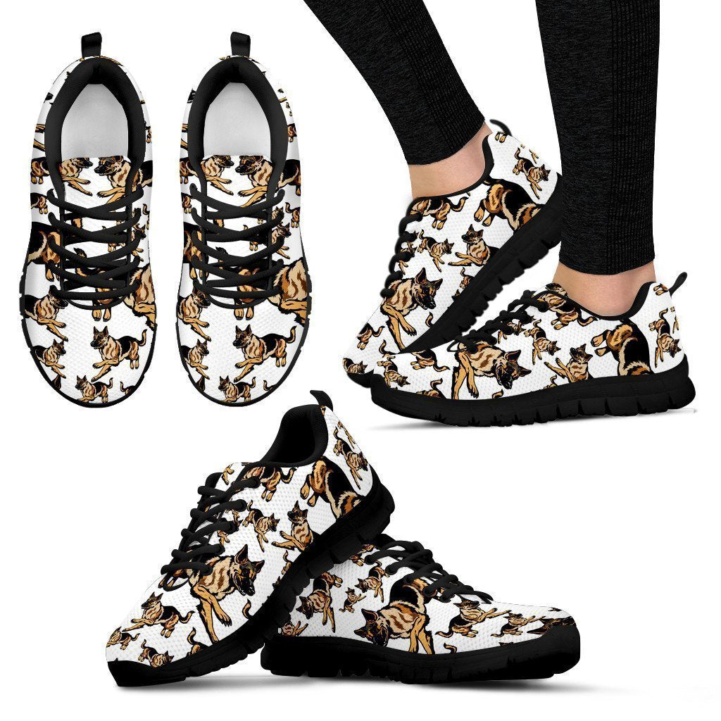 German Shepherd Sneakers – Black Women's-6teenth World™-Women's Sneakers-US5 (EU35)-Vibe Cosy™