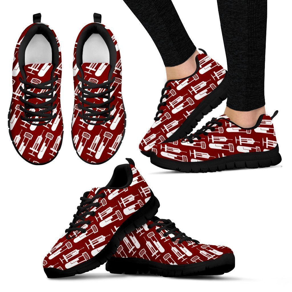Phlebotomist Women's Sneakers Style 1 (Black)-6teenth World™-Women's Sneakers-US5 (EU35)-Vibe Cosy™