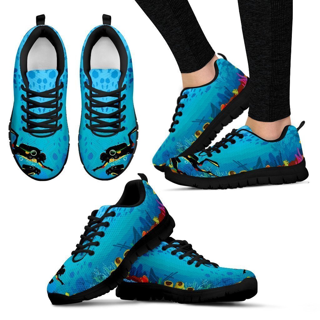 Scuba Diver Women's Sneakers-6teenth World™-Women's Sneakers-US5 (EU35)-Vibe Cosy™