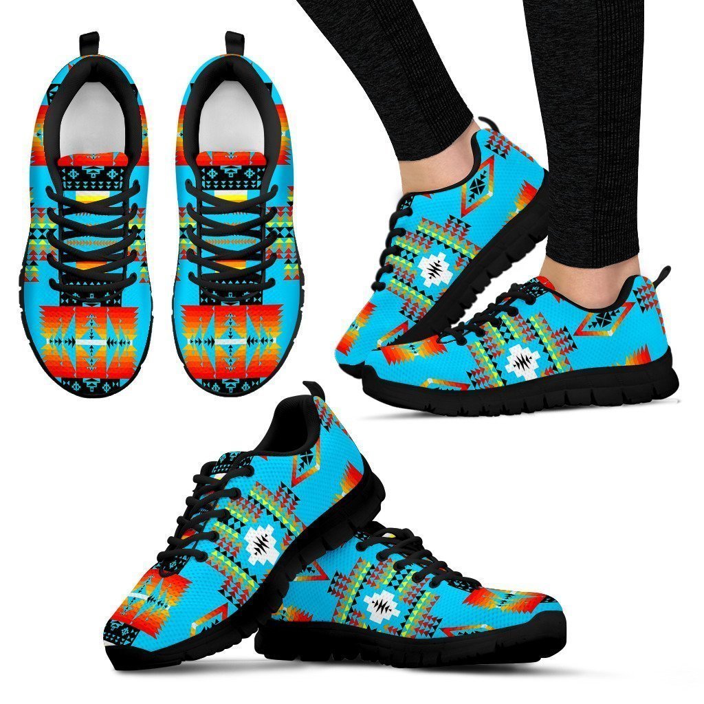 Seven Tribes Turquoise Women's Sneakers-6teenth Worldβ’-Women's Sneakers-US5 (EU35)-Vibe Cosyβ’