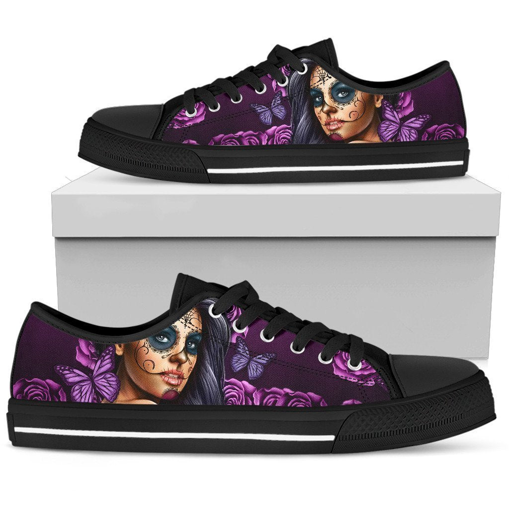 Women's Low Top Calavira Violet (Black Soles)-6teenth World™-Women's Low Top Shoe-US5.5 (EU36)-Vibe Cosy™