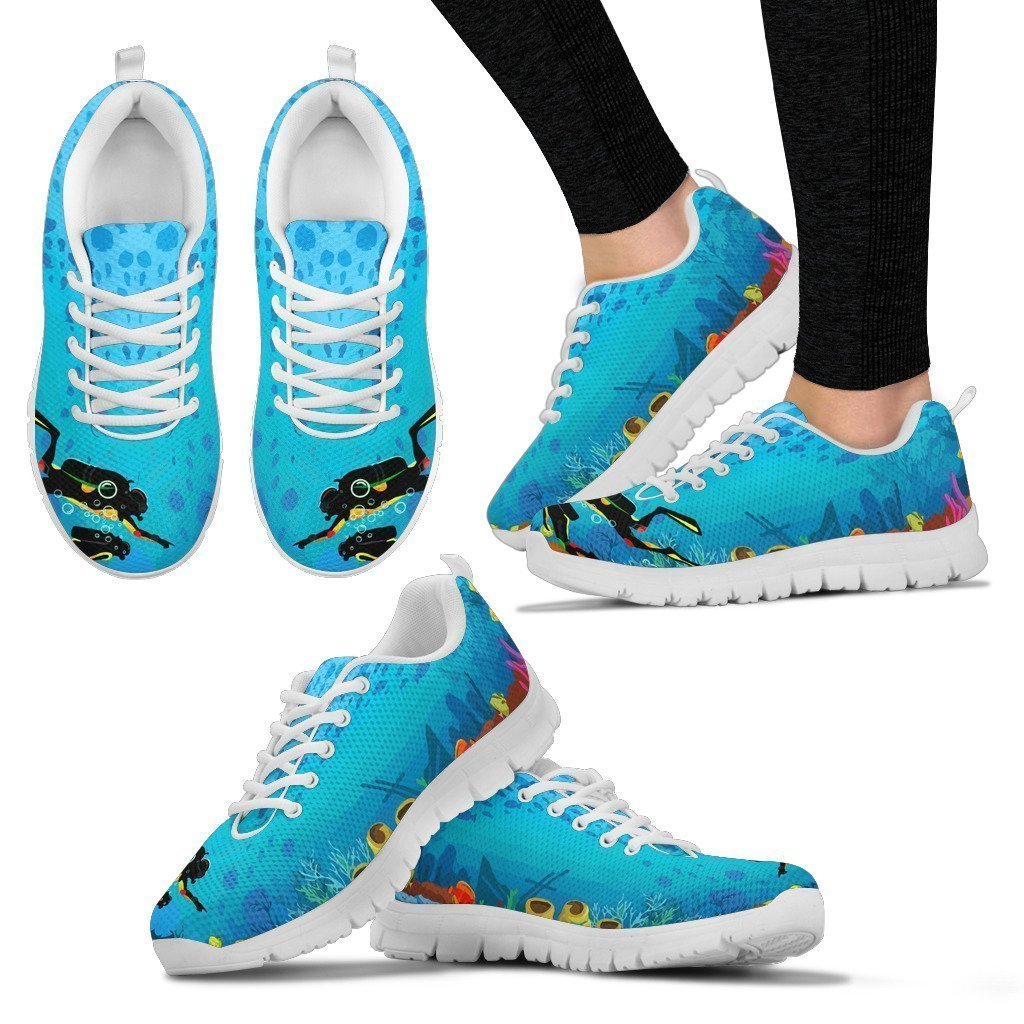 Scuba Diver Women's Sneakers-6teenth World™-Women's Sneakers-US5 (EU35)-Vibe Cosy™
