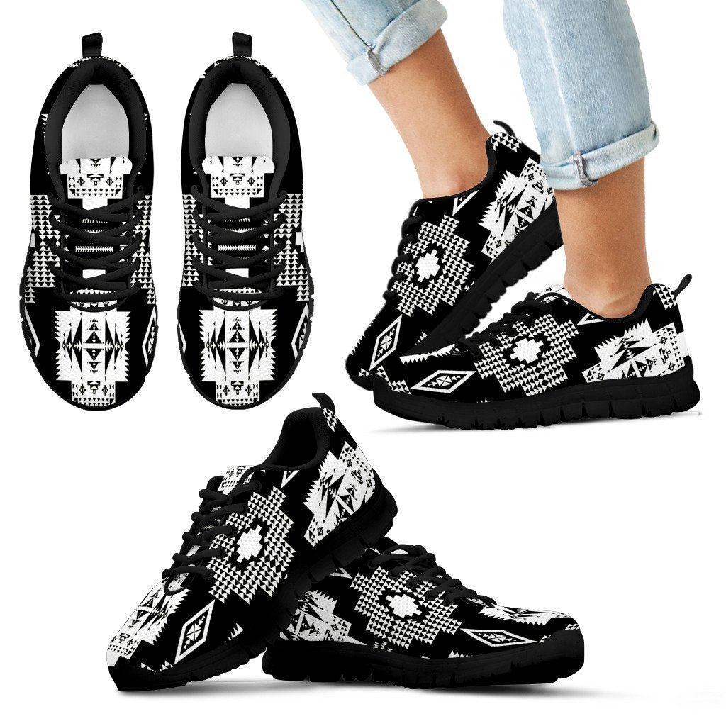 Seven Tribes Black with White Sopo Kid's Sneakers-6teenth World™-Kid's Sneakers-11 CHILD (EU28)-Vibe Cosy™
