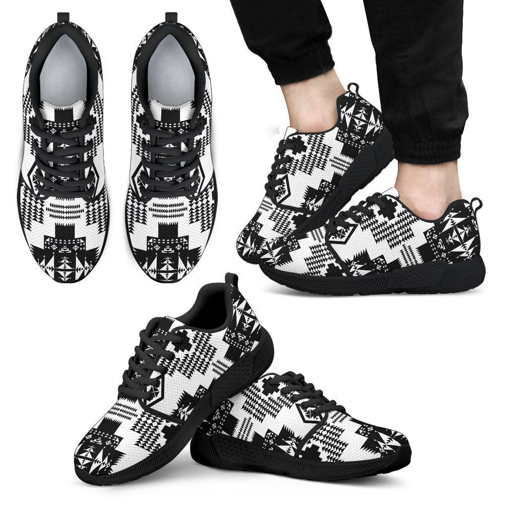 Seven Tribes White and Black Sopo Men's Athletic Sneakers-6teenth Worldβ’-Men's Athletic Sneakers-US5 (EU38)-Vibe Cosyβ’