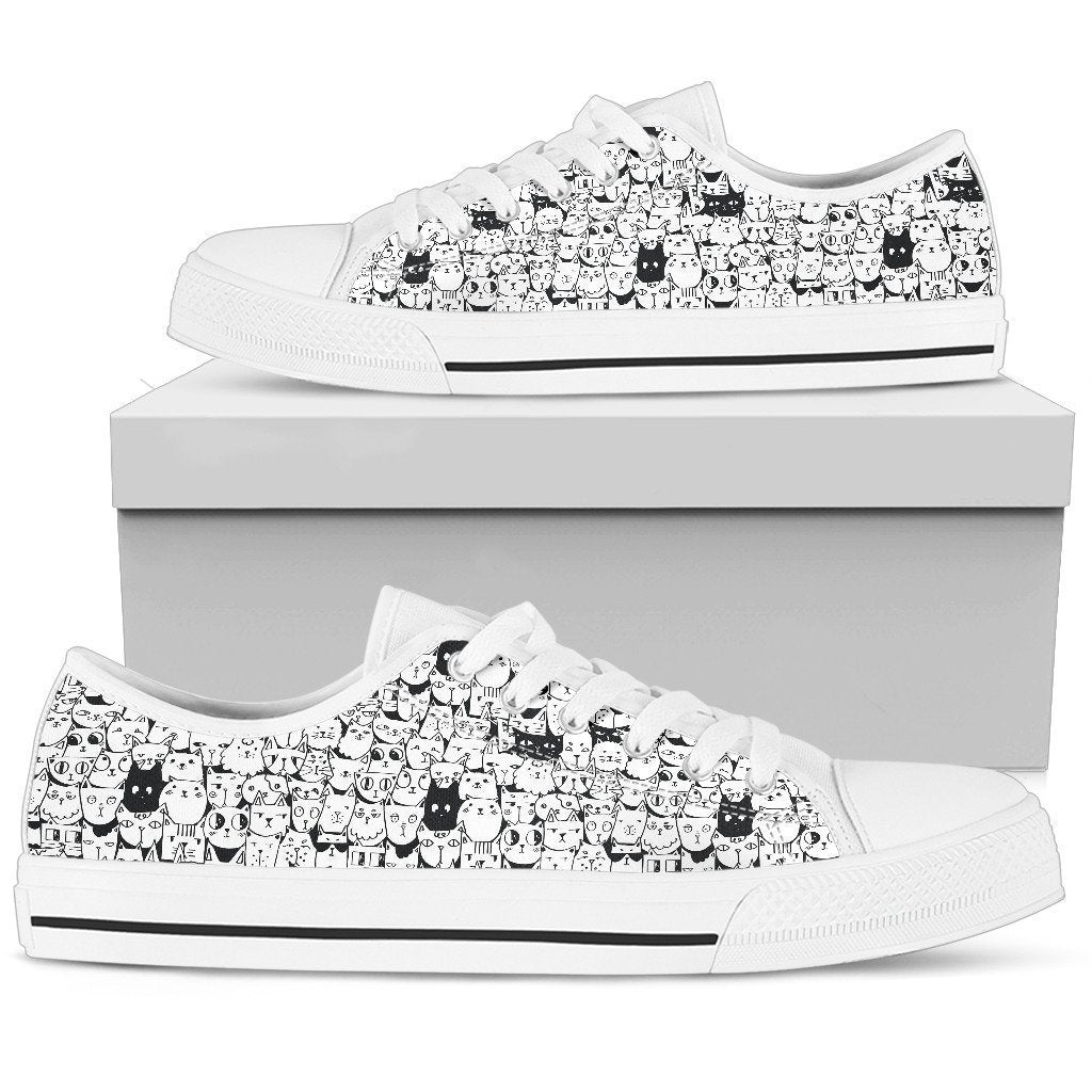 Cats Women's Low Top Shoe-6teenth World™-Women's Low Top Shoe-US5.5 (EU36)-Vibe Cosy™