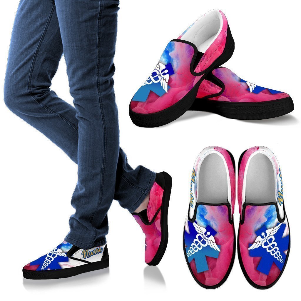 Nurse Art Slip-On-Ocean Gadget™-Black Sole-US6 (EU36)-Vibe Cosy™