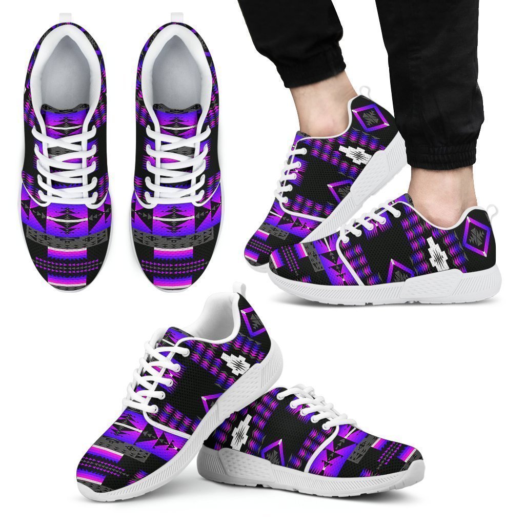 Seven Tribes Purple Thunder Sopo Men's Athletic Sneakers White Sole-6teenth Worldβ’-Men's Athletic Sneakers-US5 (EU38)-Vibe Cosyβ’