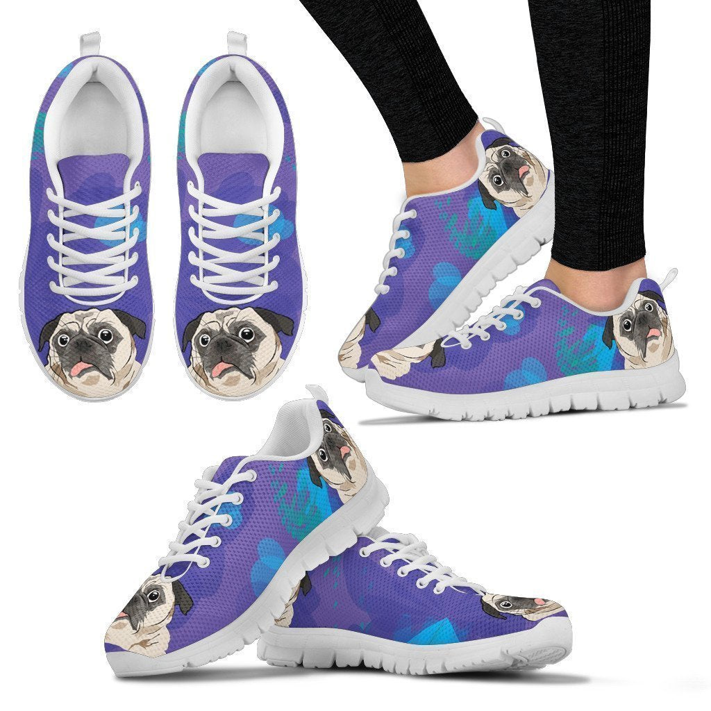 Pug Women's Sneakers-6teenth Worldβ’-Women's Sneakers-US5 (EU35)-Vibe Cosyβ’