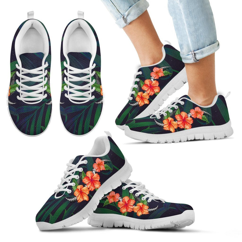Hibiscus Sneakers 01 - AH-SNEAKERS-Alohawaii-Kid's Sneakers-11 CHILD (EU28)-White-Vibe Cosy™