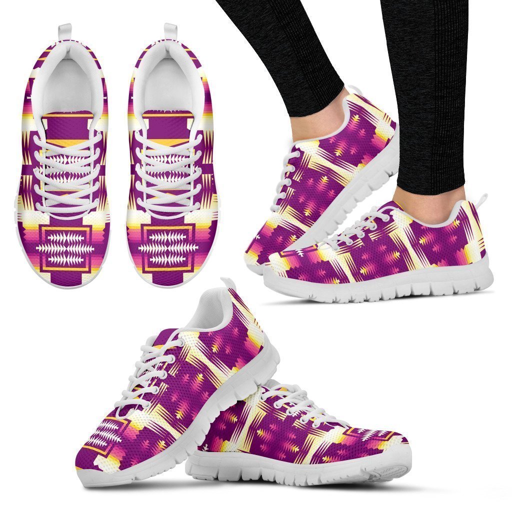 Purple Sunset Sage Women's Sneakers-6teenth Worldβ’-Women's Sneakers-US5 (EU35)-Vibe Cosyβ’