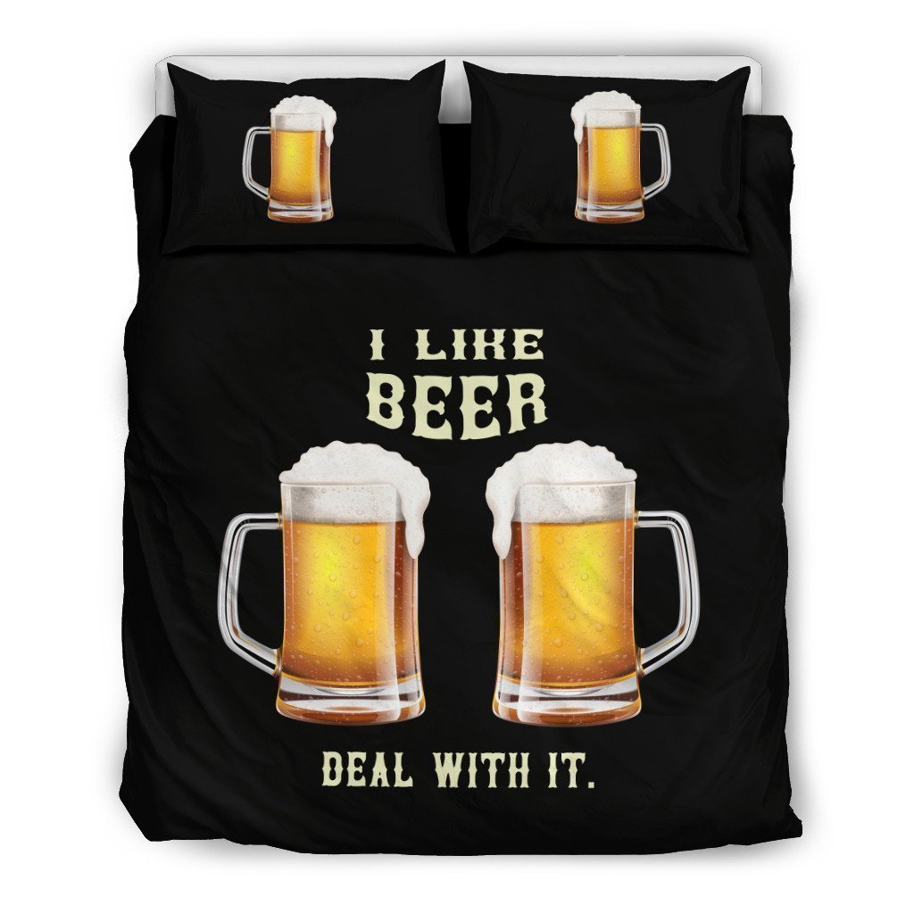 I Love Beer Deal With It Bedding Set-6teenth World™-Bedding Set-US Twin-Vibe Cosy™