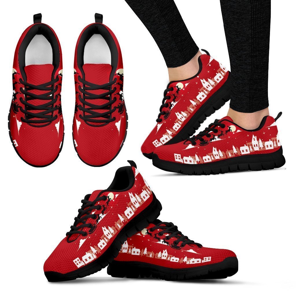 Santa in the City Sneakers-6teenth Worldβ’-Women's Sneakers-US5 (EU35)-Vibe Cosyβ’