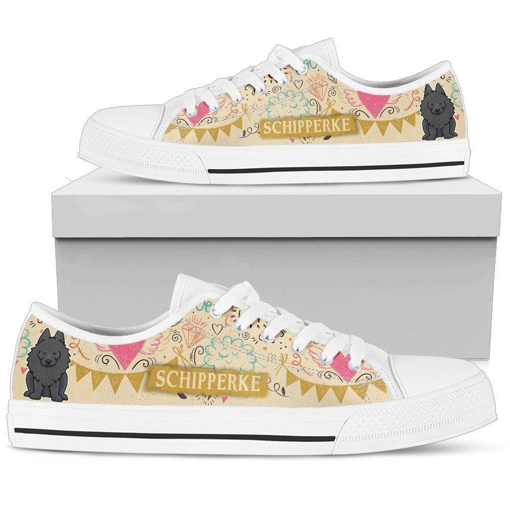 Schipperke Women's Low Top Shoe-6teenth Worldβ’-Women's Low Top Shoe-US5.5 (EU36)-Vibe Cosyβ’