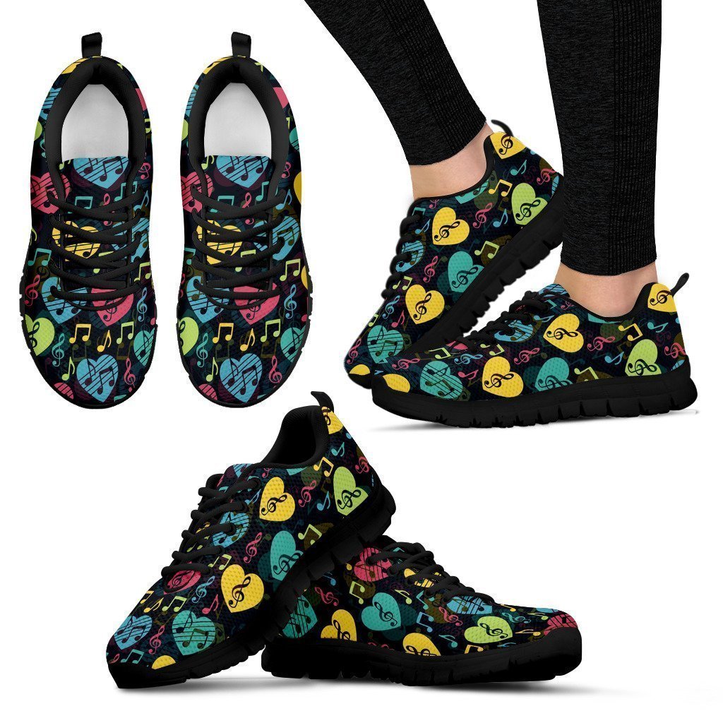 Music Heart Women's Sneakers-6teenth World™-Women's Sneakers-US5 (EU35)-Vibe Cosy™