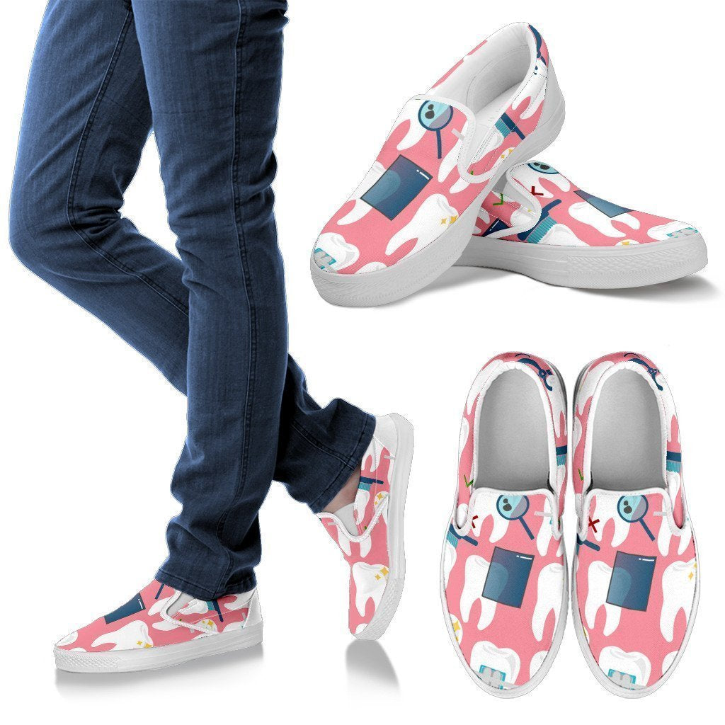Dental Hygienist Men's Slip Ons-6teenth World™-Kid's Sneakers-US8 (EU40)-Vibe Cosy™