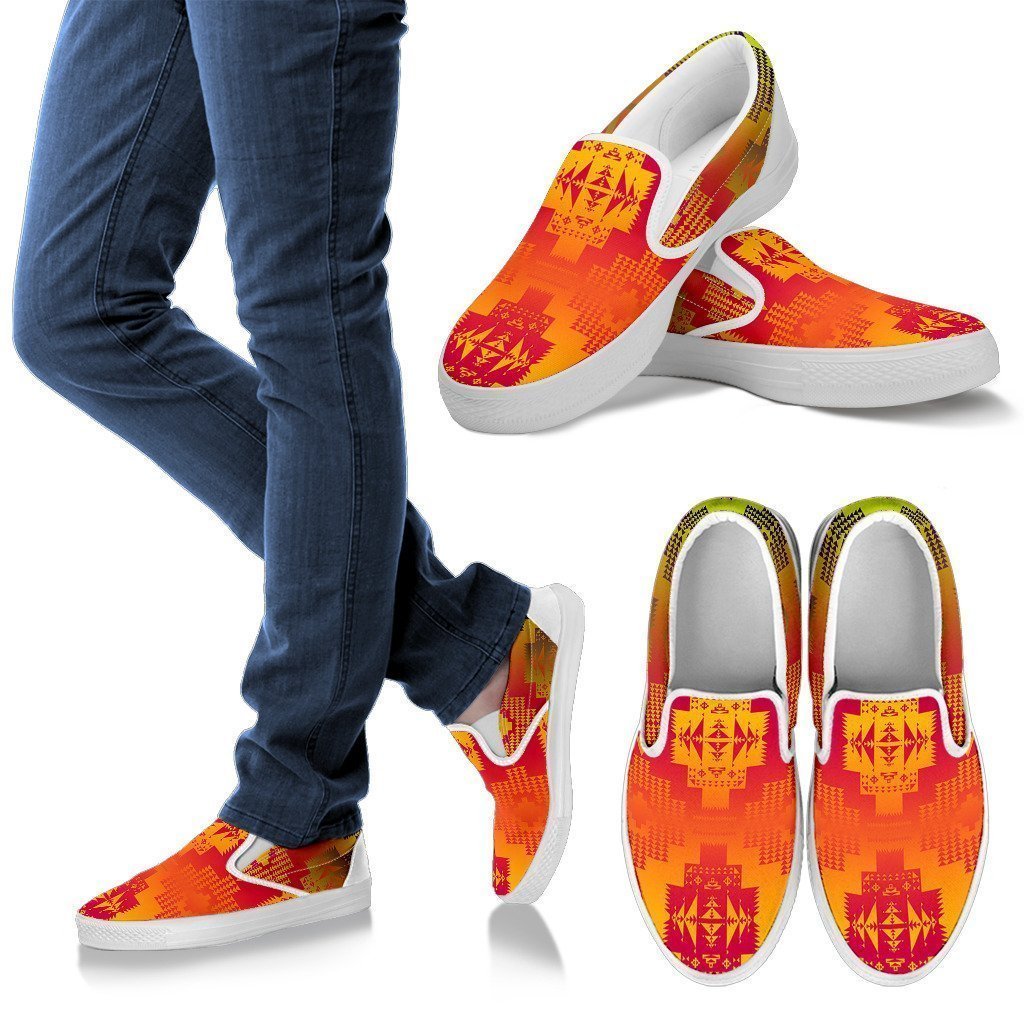 Seven Tribes Purple Night Men's Slip Ons-6teenth Worldβ’-Kid's Sneakers-US8 (EU40)-Vibe Cosyβ’