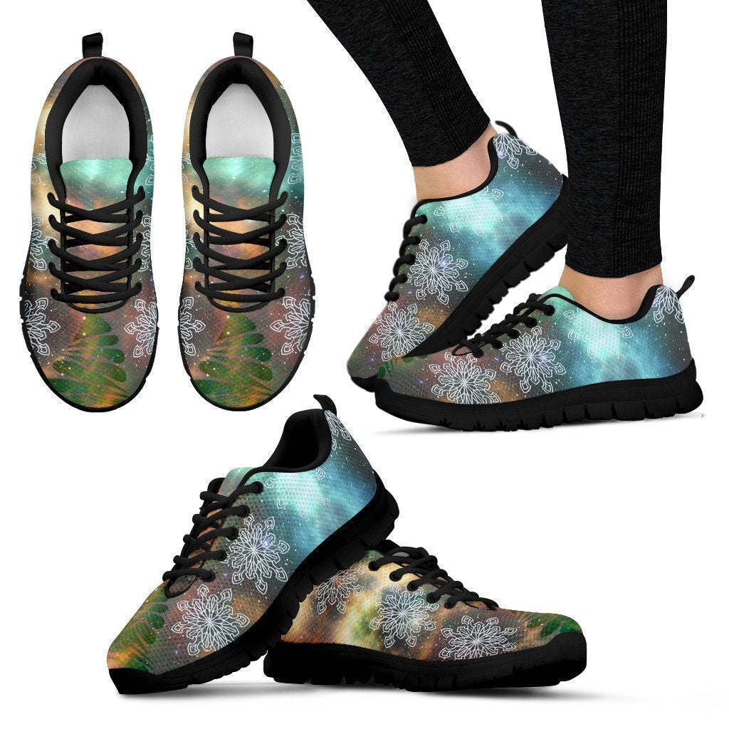 Black Christmas Universe-6teenth World™-Women's Sneakers-US5 (EU35)-Vibe Cosy™